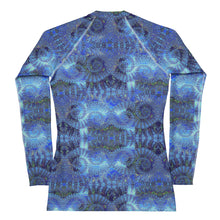 Load image into Gallery viewer, Women's Rash Guard/Layering Shirt with UPF50+ Fabric in Blue Octopus