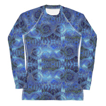 Load image into Gallery viewer, Women's Rash Guard/Layering Shirt with UPF50+ Fabric in Blue Octopus