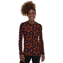 Load image into Gallery viewer, Women's Rash Guard and Layering Shirt in Allover Ankara Style Design