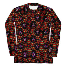 Load image into Gallery viewer, Women's Rash Guard and Layering Shirt in Allover Ankara Style Design