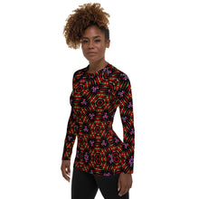 Load image into Gallery viewer, Women's Rash Guard and Layering Shirt in Allover Ankara Style Design