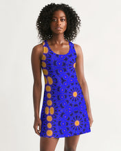 Load image into Gallery viewer, CURRENTLY SOLD OUT!! Thank you! :) Racerback Dress in Orange & Blue Sunburst