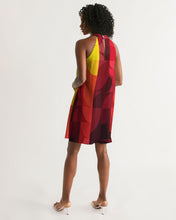 Load image into Gallery viewer, Pop Art Brights Red Yellow Orange Women's Halter Dress