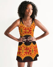 Load image into Gallery viewer, Racerback Dress - Orange Red Black Mandala