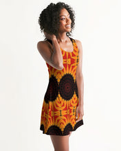 Load image into Gallery viewer, Racerback Dress - Orange Red Black Mandala