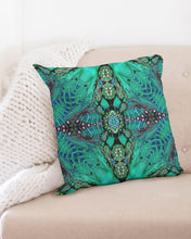Load image into Gallery viewer, Emerald Green Pink Beaded Design Throw Pillow Cover 17"x17"