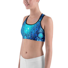 Load image into Gallery viewer, Sports Bra / Yoga Top - "Mermaid Hamsa"