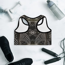Load image into Gallery viewer, African Mudcloth Inspired Lined/Padded Sports Bra Yoga Top