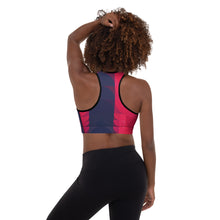 Load image into Gallery viewer, Red and Navy Colorblock Lined/Padded Sports Bra Yoga Top