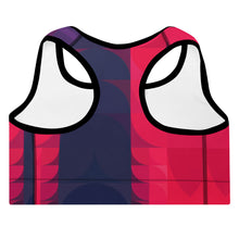 Load image into Gallery viewer, Red and Navy Colorblock Lined/Padded Sports Bra Yoga Top