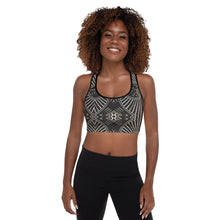 Load image into Gallery viewer, African Mudcloth Inspired Lined/Padded Sports Bra Yoga Top