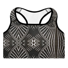 Load image into Gallery viewer, African Mudcloth Inspired Lined/Padded Sports Bra Yoga Top