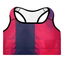 Load image into Gallery viewer, Red and Navy Colorblock Lined/Padded Sports Bra Yoga Top
