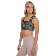 Load image into Gallery viewer, African Mudcloth Inspired Lined/Padded Sports Bra Yoga Top