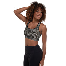 Load image into Gallery viewer, African Mudcloth Inspired Lined/Padded Sports Bra Yoga Top