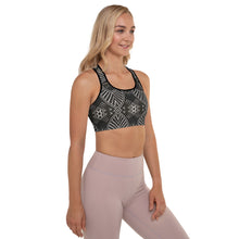 Load image into Gallery viewer, African Mudcloth Inspired Lined/Padded Sports Bra Yoga Top