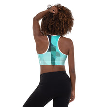 Load image into Gallery viewer, Sea Green Colorblock Lined/Padded Sports Bra Yoga Top