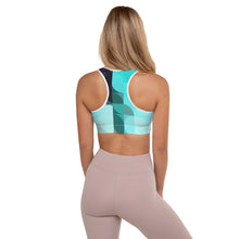 Load image into Gallery viewer, Sea Green Colorblock Lined/Padded Sports Bra Yoga Top