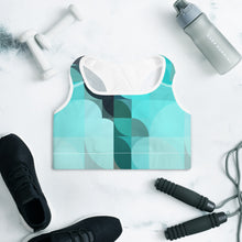 Load image into Gallery viewer, Sea Green Colorblock Lined/Padded Sports Bra Yoga Top