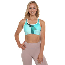 Load image into Gallery viewer, Sea Green Colorblock Lined/Padded Sports Bra Yoga Top