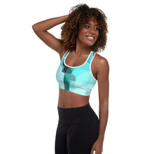 Load image into Gallery viewer, Sea Green Colorblock Lined/Padded Sports Bra Yoga Top