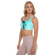 Load image into Gallery viewer, Sea Green Colorblock Lined/Padded Sports Bra Yoga Top