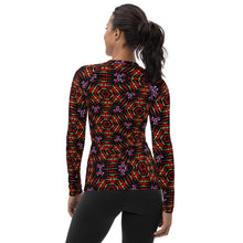 Load image into Gallery viewer, Women's Rash Guard and Layering Shirt in Allover Ankara Style Design