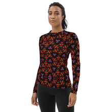 Load image into Gallery viewer, Women's Rash Guard and Layering Shirt in Allover Ankara Style Design