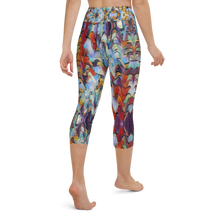 Load image into Gallery viewer, Expressionistic Landscape Figure Flattering Yoga Waist Capri Leggings