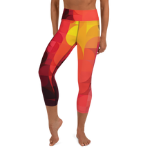 Load image into Gallery viewer, Sunset Colors Yoga Waist Capri Leggings