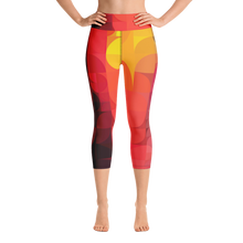 Load image into Gallery viewer, Sunset Colors Yoga Waist Capri Leggings