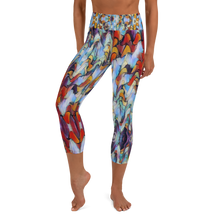 Load image into Gallery viewer, Expressionistic Landscape Figure Flattering Yoga Waist Capri Leggings