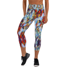 Load image into Gallery viewer, Expressionistic Landscape Figure Flattering Yoga Waist Capri Leggings