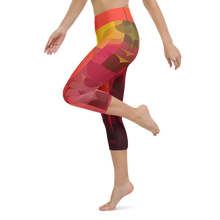 Load image into Gallery viewer, Sunset Colors Yoga Waist Capri Leggings