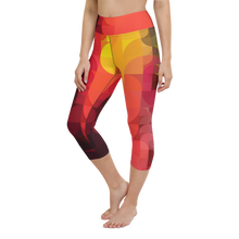 Load image into Gallery viewer, Sunset Colors Yoga Waist Capri Leggings