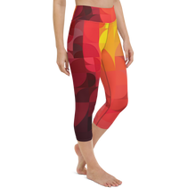 Load image into Gallery viewer, Sunset Colors Yoga Waist Capri Leggings
