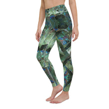 Load image into Gallery viewer, High Waist Yoga Leggings in Peacock Pandemonium- Ankle Length
