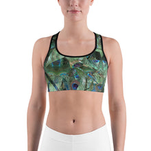 Load image into Gallery viewer, Sports Bra / Yoga Top- "Peacock Pandemonium"