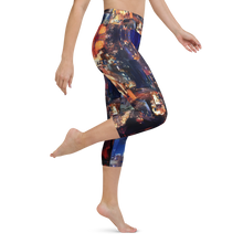 Load image into Gallery viewer, Lights of the City Art Yoga Waist Capri Leggings