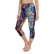 Load image into Gallery viewer, Lights of the City Art Yoga Waist Capri Leggings