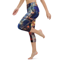 Load image into Gallery viewer, Lights of the City Art Yoga Waist Capri Leggings