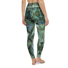 Load image into Gallery viewer, High Waist Yoga Leggings in Peacock Pandemonium- Ankle Length