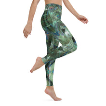 Load image into Gallery viewer, High Waist Yoga Leggings in Peacock Pandemonium- Ankle Length