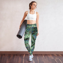 Load image into Gallery viewer, High Waist Yoga Leggings in Peacock Pandemonium- Ankle Length