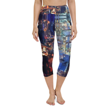 Load image into Gallery viewer, Lights of the City Art Yoga Waist Capri Leggings