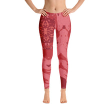 Load image into Gallery viewer, Women's Regular Waisted Pattern Leggings Full-Length Yoga Pants- in "Pomegranate"