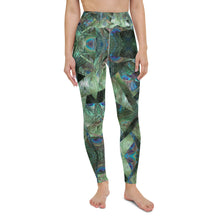 Load image into Gallery viewer, High Waist Yoga Leggings in Peacock Pandemonium- Ankle Length