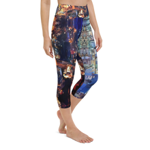 Load image into Gallery viewer, Lights of the City Art Yoga Waist Capri Leggings