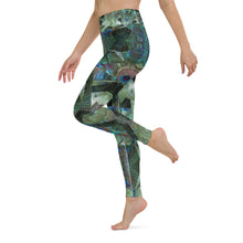 Load image into Gallery viewer, High Waist Yoga Leggings in Peacock Pandemonium- Ankle Length