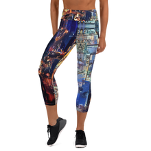 Load image into Gallery viewer, Lights of the City Art Yoga Waist Capri Leggings